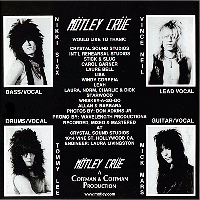 Mötley Crüe, Stick To Your Guns, Leäther Records, Motley.com Repro, 7-inch single