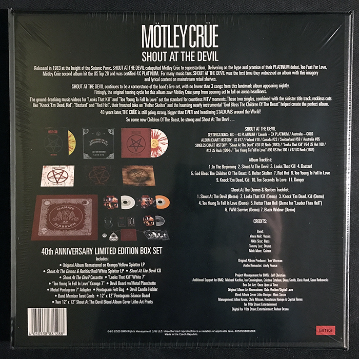 MÖTLEY CRÜE - SHOUT AT THE DEVIL, 40TH ANNIVERSARY LIMITED EDITION BOX SET