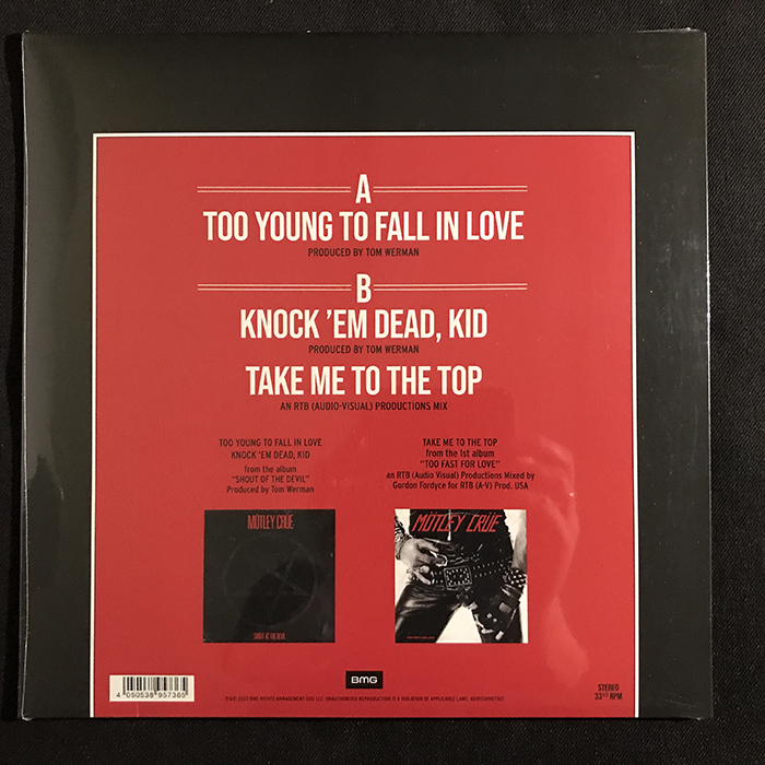 MÖTLEY CRÜE - TOO YOUNG TO FALL IN LOV, RSD 2023 12"
