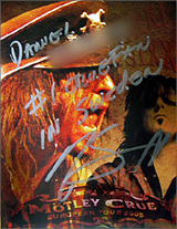 PERSONALIZED AUTOGRAPHED PHOTO FROM NIKKI SIXX