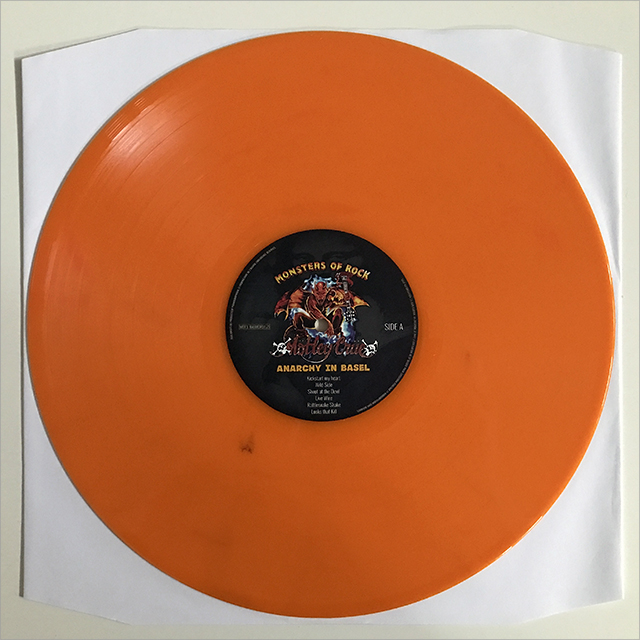 MÖTLEY CRÜE - ANARCHY IN BASEL, ORANGE VINYL, BOOTLEG LP