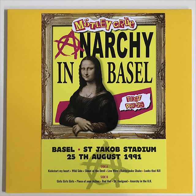 MÖTLEY CRÜE - ANARCHY IN BASEL, TEST PRESS, BLACK VINYL, BOOTLEG LP
