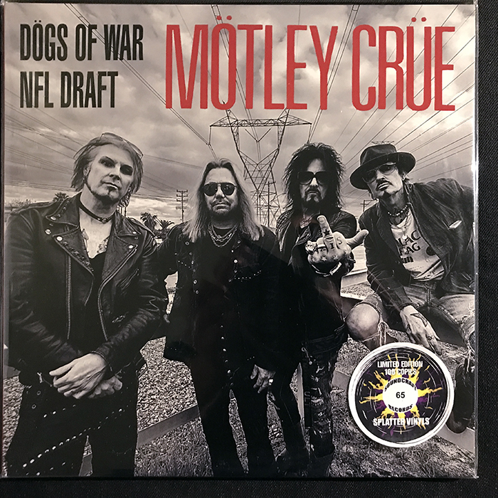 MÖTLEY CRÜE - DÖGS OF WAR - NFL DRAFT, YELLOW/PURPLE SPLATTER VINYL, BOOTLEG LP