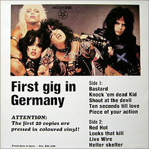 FIRST GIG IN GERMANY