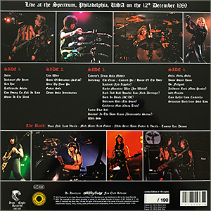 LIVE AT THE SPECTRUM,PHILADELPHIA, USA ON THE 12TH DECEMBER 1989 - SILVER VINYL