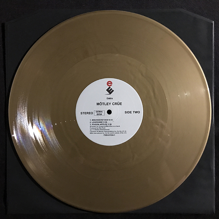 MÖTLEY CRÜE S/T GOLD VINYL LP