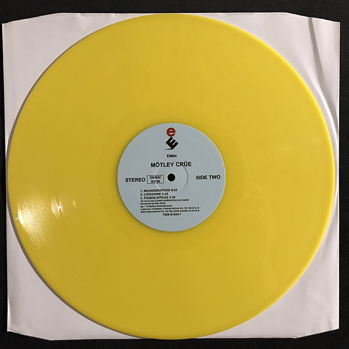 MÖTLEY CRÜE S/T YELLOW VINYL LP