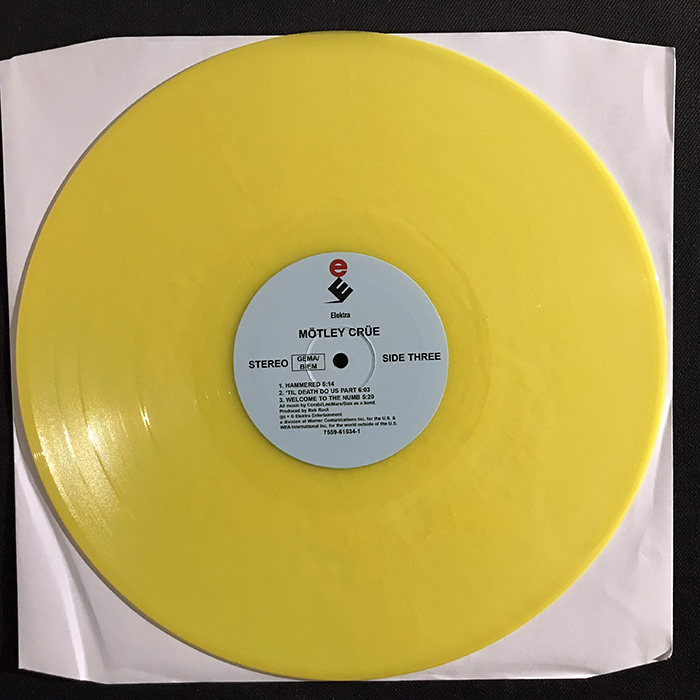 MÖTLEY CRÜE S/T YELLOW VINYL LP