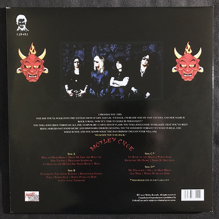 MÖTLEY CRÜE - NEW TATTOO, ORANGE VINYL, BOOTLEG 2-LP