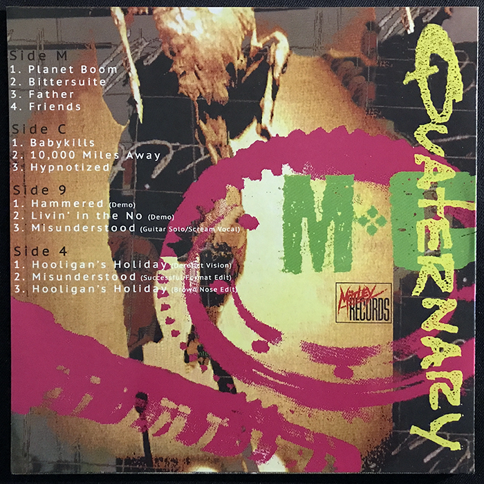 MÖTLEY CRÜE - QUATERNARY, YELLOW VINYL, BOOTLEG 2-LP