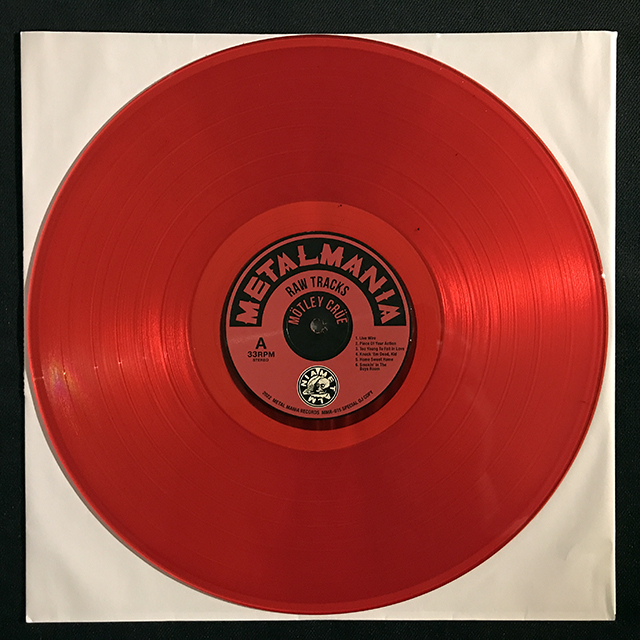 MÖTLEY CRÜE - RAW TRACKS, RED VINYL, BOOTLEG LP