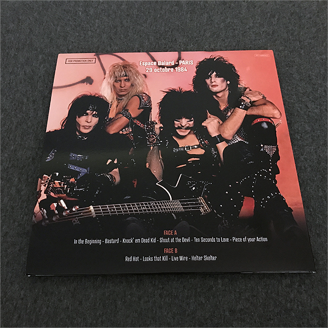 Mötley Crüe, Ten Seconds To Kill, Pink Vinyl, Bootleg LP