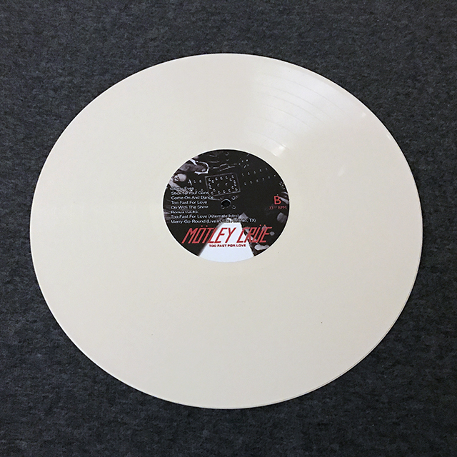 MÖTLEY CRÜE - TOO FAST FOR LOVE, BOOTLEG LP, WHITE VINYL