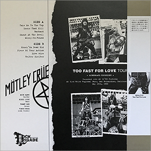 Mötley Crüe - Too Fast For Love Tour, White Vinyl