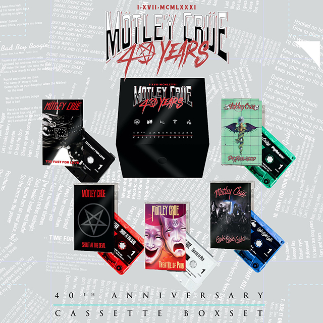 MÖTLEY CRÜE 40TH ANNIVERSARY CASSETTE BOXSET
