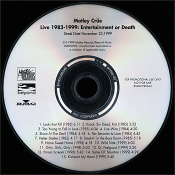 LIVE 1983-1999: ENTERTAINMENT OR DEATH
