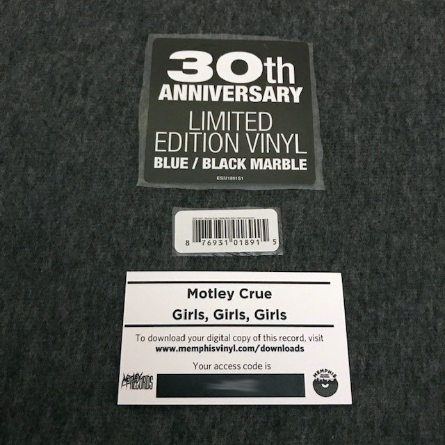MÖTLEY CRÜE - GIRLS GIRLS GIRLS 30TH ANNIVERSARY LP