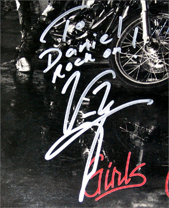 GIRLS GIRLS GIRLS - SIGNED BY VINCE NEIL