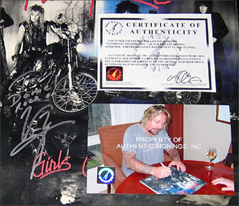 GIRLS GIRLS GIRLS - SIGNED BY VINCE NEIL