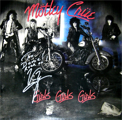 GIRLS GIRLS GIRLS - SIGNED BY VINCE NEIL