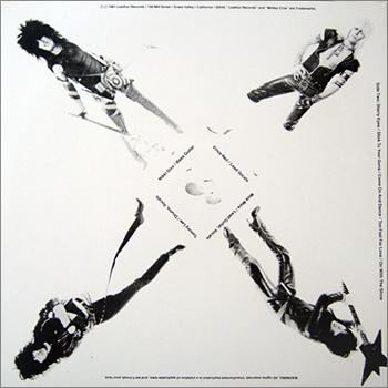 TOO FAST FOR LOVE - LEATHUR RECORDS, FIRST PRESS BOOTLEG