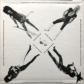 TOO FAST FOR LOVE - LEATHUR RECORDS SECOND PRESS ALTERNATE INSERT