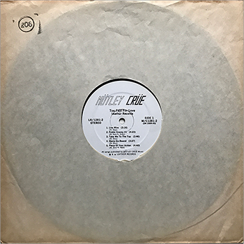 TOO FAST FOR LOVE - LEATHUR RECORDS SECOND PRESS