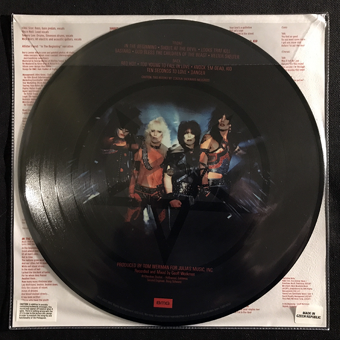 MÖTLEY CRÜE - SHOUT AT THE DEVIL, PICTURE DISC, 2023