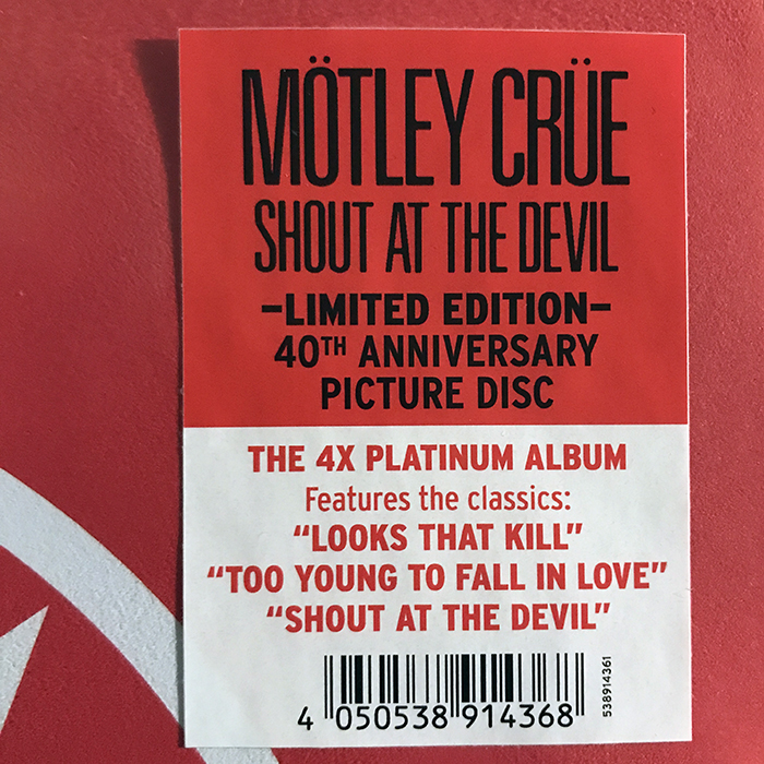 MÖTLEY CRÜE - SHOUT AT THE DEVIL, PICTURE DISC, 2023
