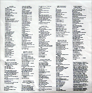 SIGNED LEATHUR RECORDS LYRIC SHEET