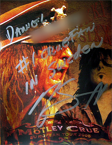 NIKKI SIXX - SIGNED PHOTO